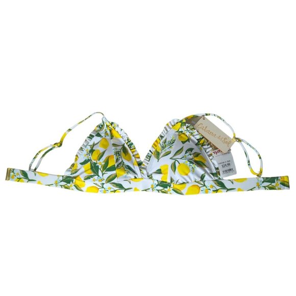Cabana del Sol Womens Bikini Top ONLY Sz L Lemons - Picture 4 of 7